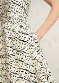 Ruthie Spot Dress, Cream Black, hi-res