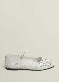 Chrissy Cut Detail Mary Janes, Ivory, hi-res