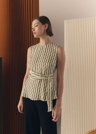 Levens Top, Cream Black, hi-res