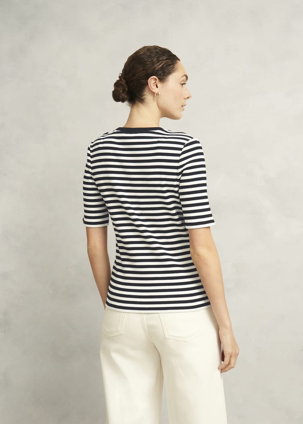 Tamsin Stripe T-Shirt, Ivory Navy, hi-res