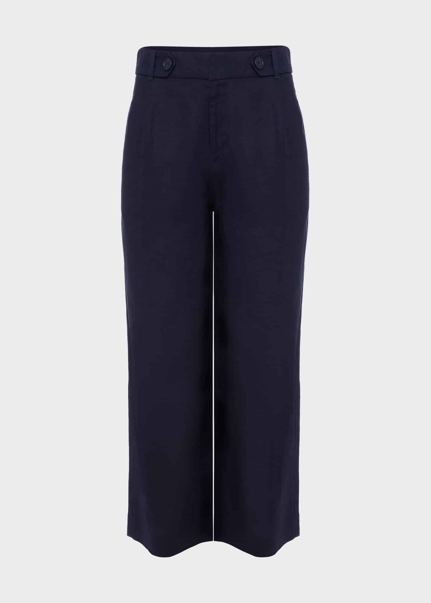 Maison Martin Margiela dark blue trousers with cut off adjustable waist —  spring 2018 - V A N II T A S