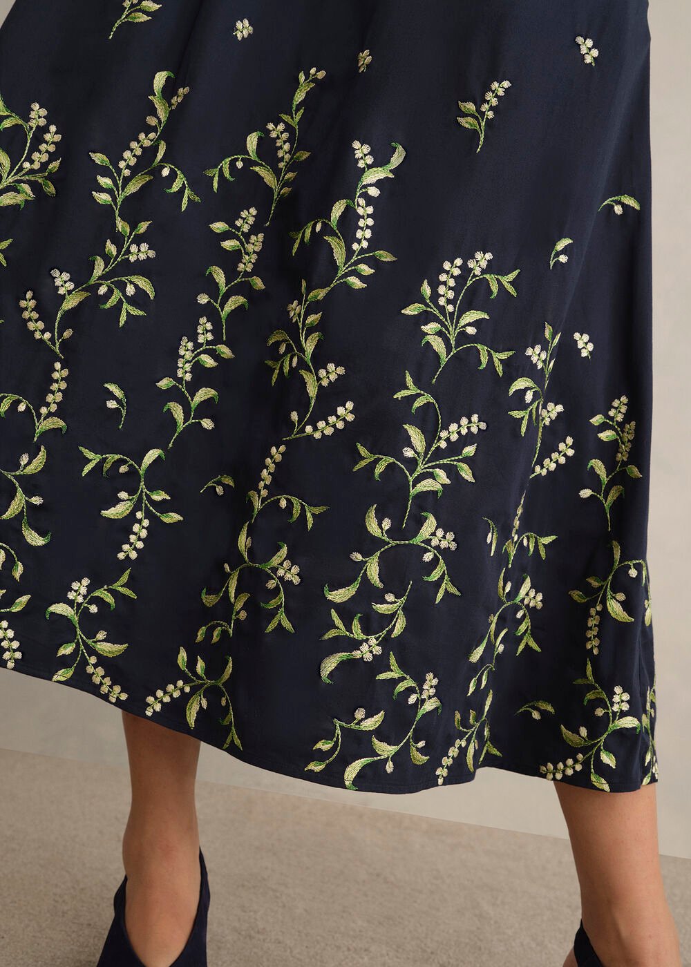 Annie Floral Embroidered Skirt, Midnight Multi, hi-res