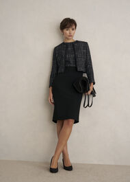 Petite Esme Match Black Dress, Black White, hi-res