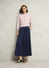 Pink Tresco Wool Cashmere Crew Neck Knitted Jumper, Pale Pink, hi-res
