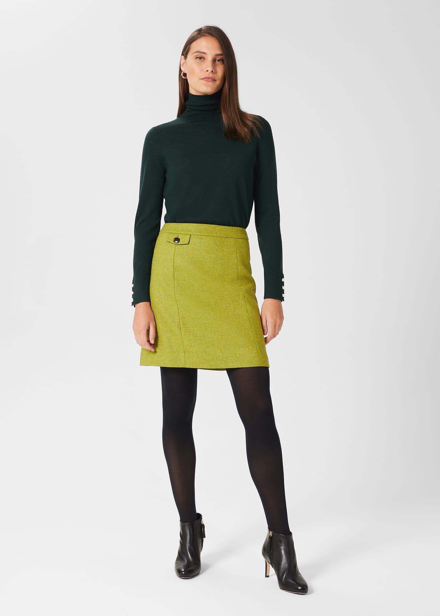 Arianne A Line Wool Skirt | Hobbs