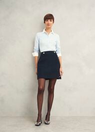 Marie Skirt With Wool, Navy, hi-res
