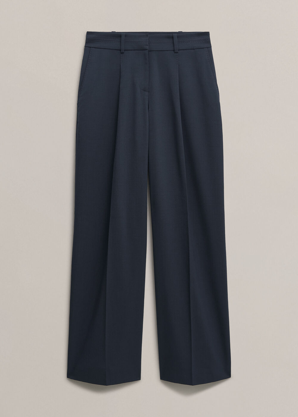 Lauren Wide Pants, Dark Slate Blue, hi-res