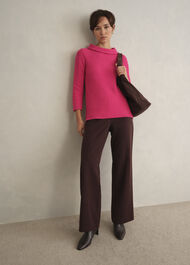 Camilla Cotton Sweater, Soft Berry Pink, hi-res