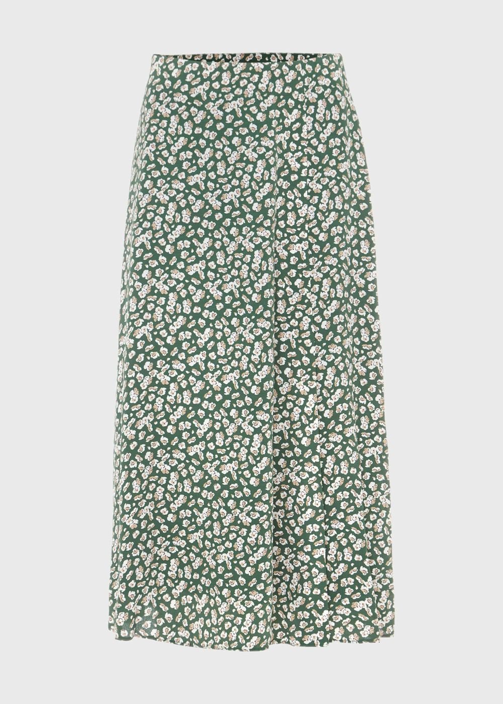 Annette Floral Midi Skirt, Green Multi, hi-res
