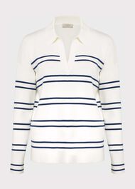 Karissa Cotton Sweater, Ivory Blue, hi-res