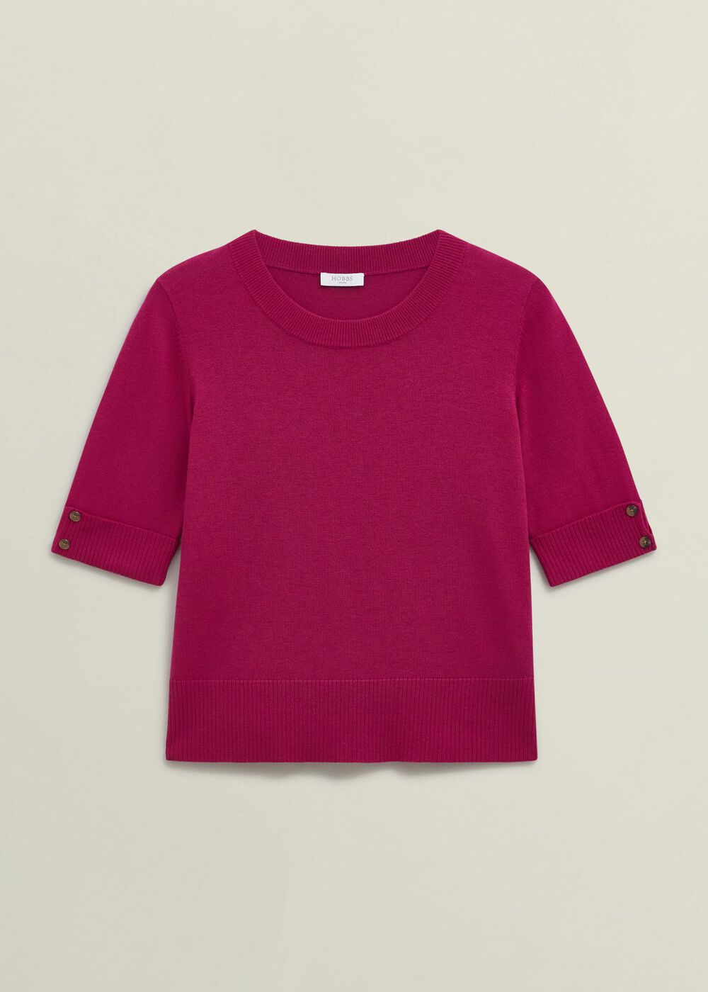 Leanne Knitted Top With Wool, Zinnia Pink, hi-res