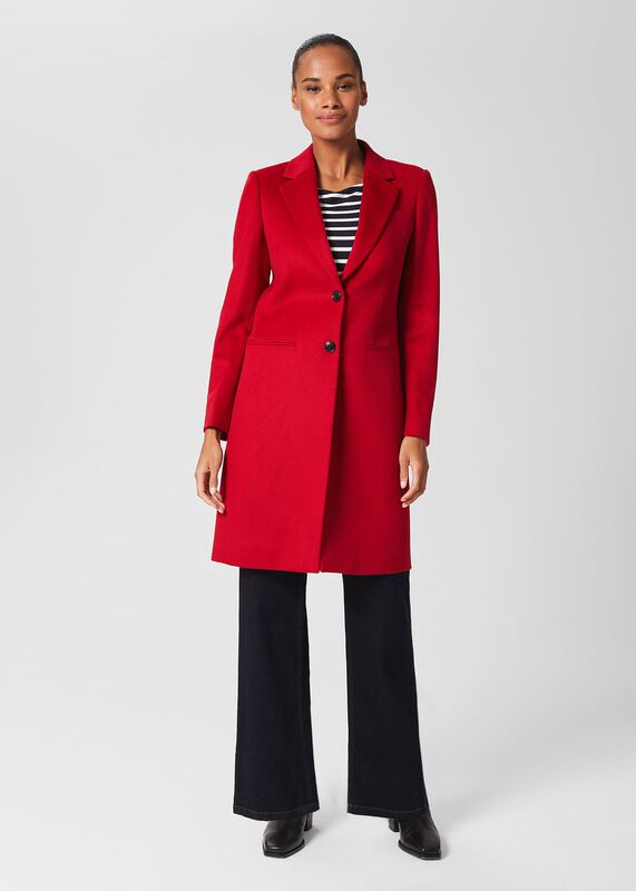 Tilda Wool Coat, Red Tilda Wool Coat