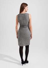 Elle Wool Dress, Black White, hi-res