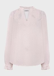 Delany Blouse, Ivory Pecan, hi-res