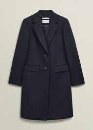 Petite Cavendish Wool Coat, Navy, hi-res