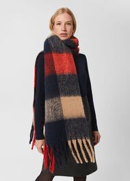 Polly Scarf, Navy, hi-res