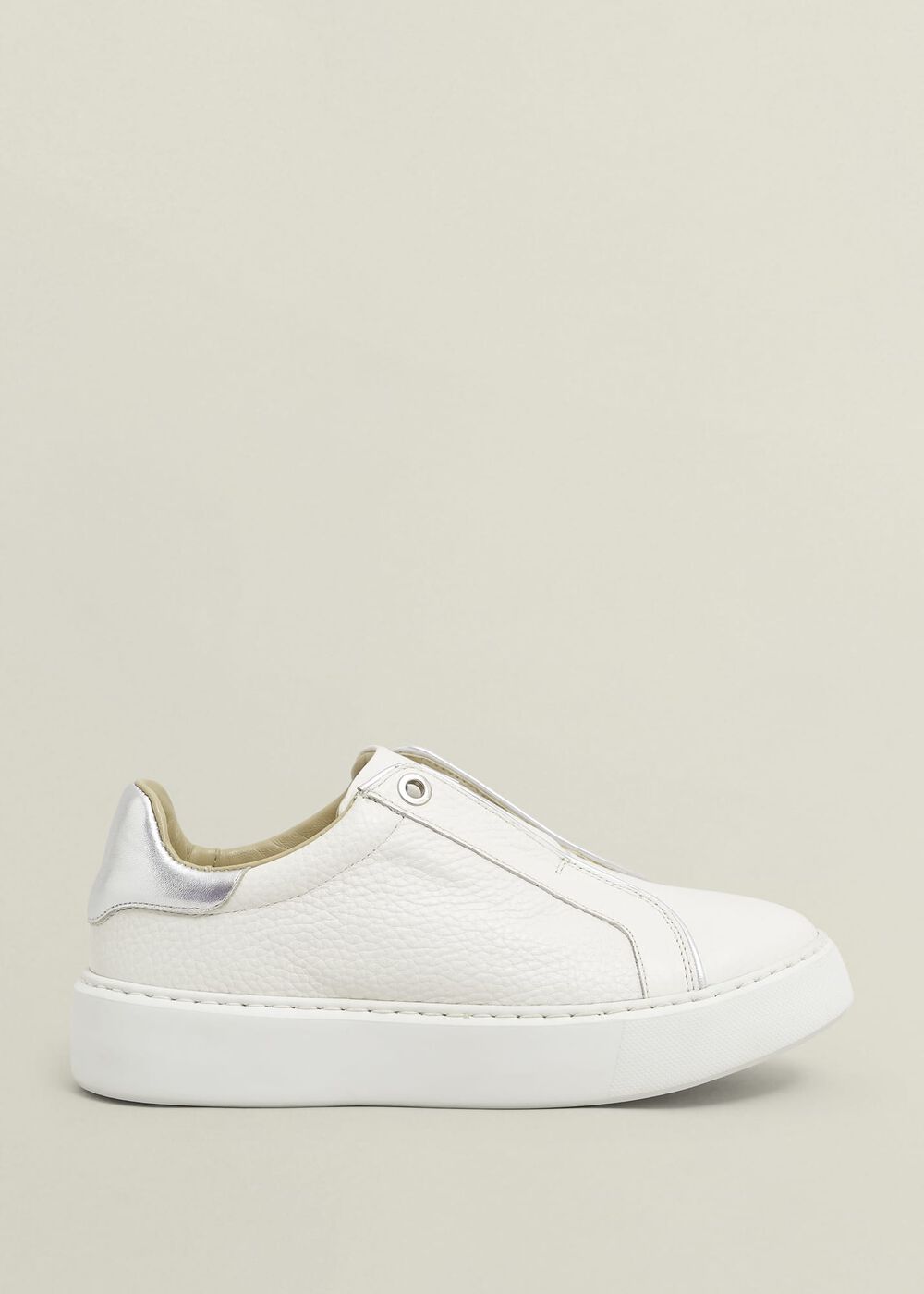 Greta Slip On Sneakers, Ivory Silver, hi-res