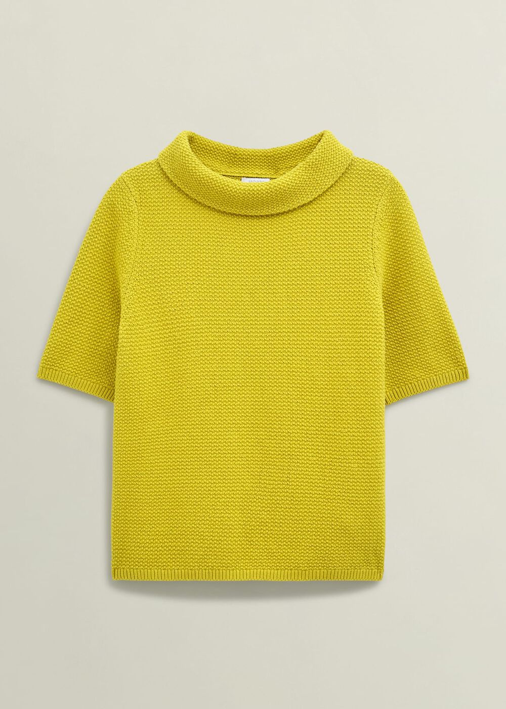 Camilla Cotton Sweater, Gold Chartreuse, hi-res