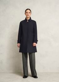 Vivienne Shower Resistant Trench Coat, Navy, hi-res