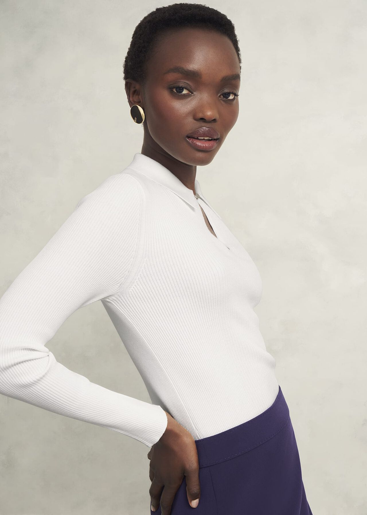 Sierra Knitted Shirt, Warm Ivory, hi-res