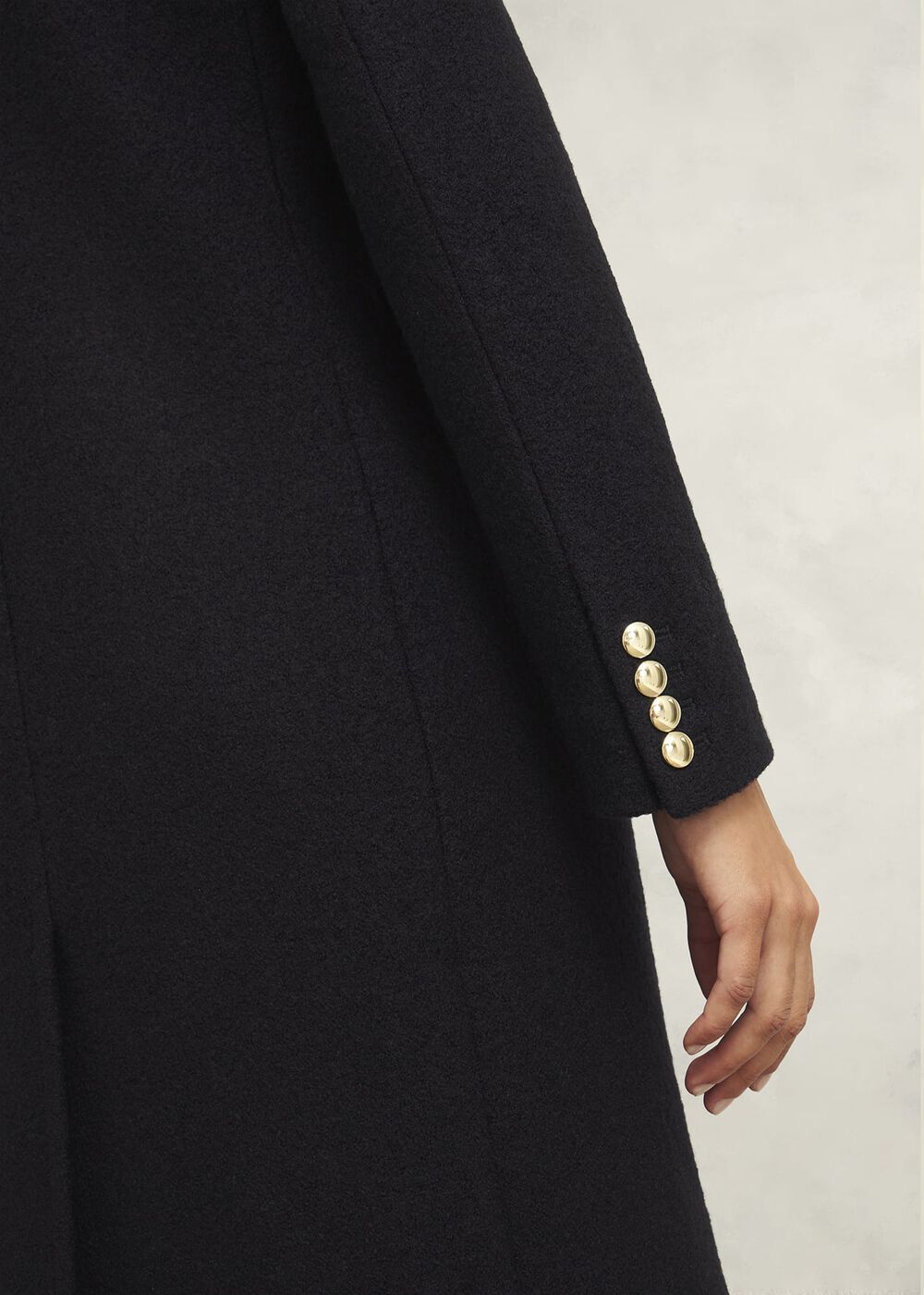 Wilma Wool Coat, Black, hi-res
