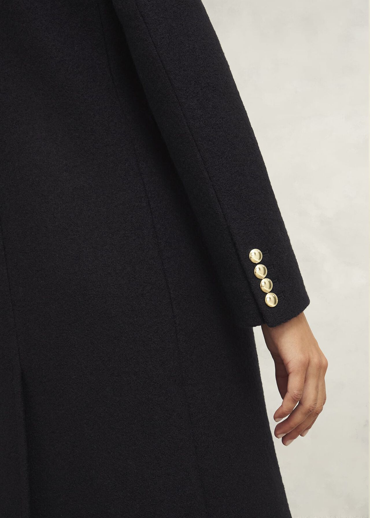 Wilma Wool Coat, Black, hi-res
