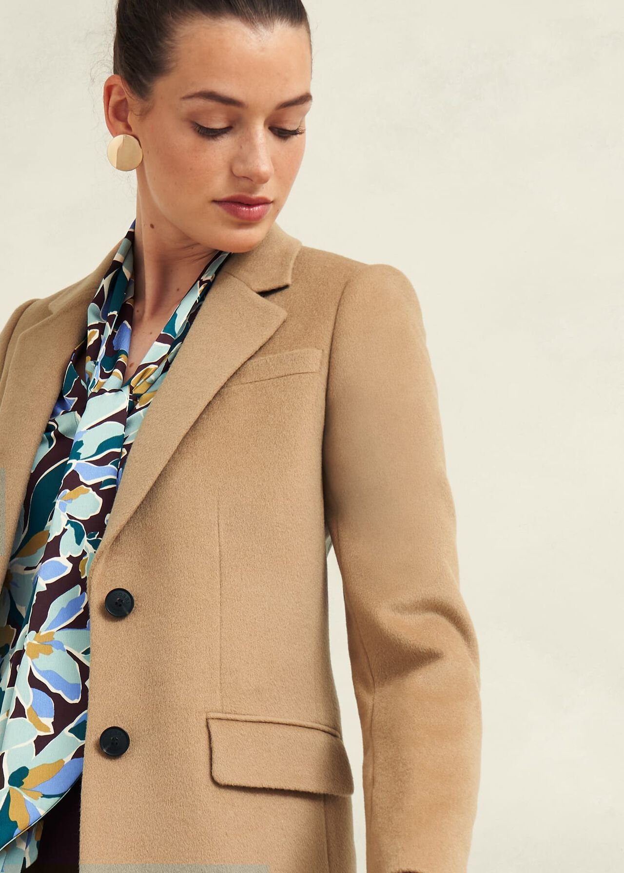 Cavendish Wool Coat, Hobbs Camel, hi-res