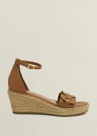 Francis Leather Espadrilles, Tan, hi-res