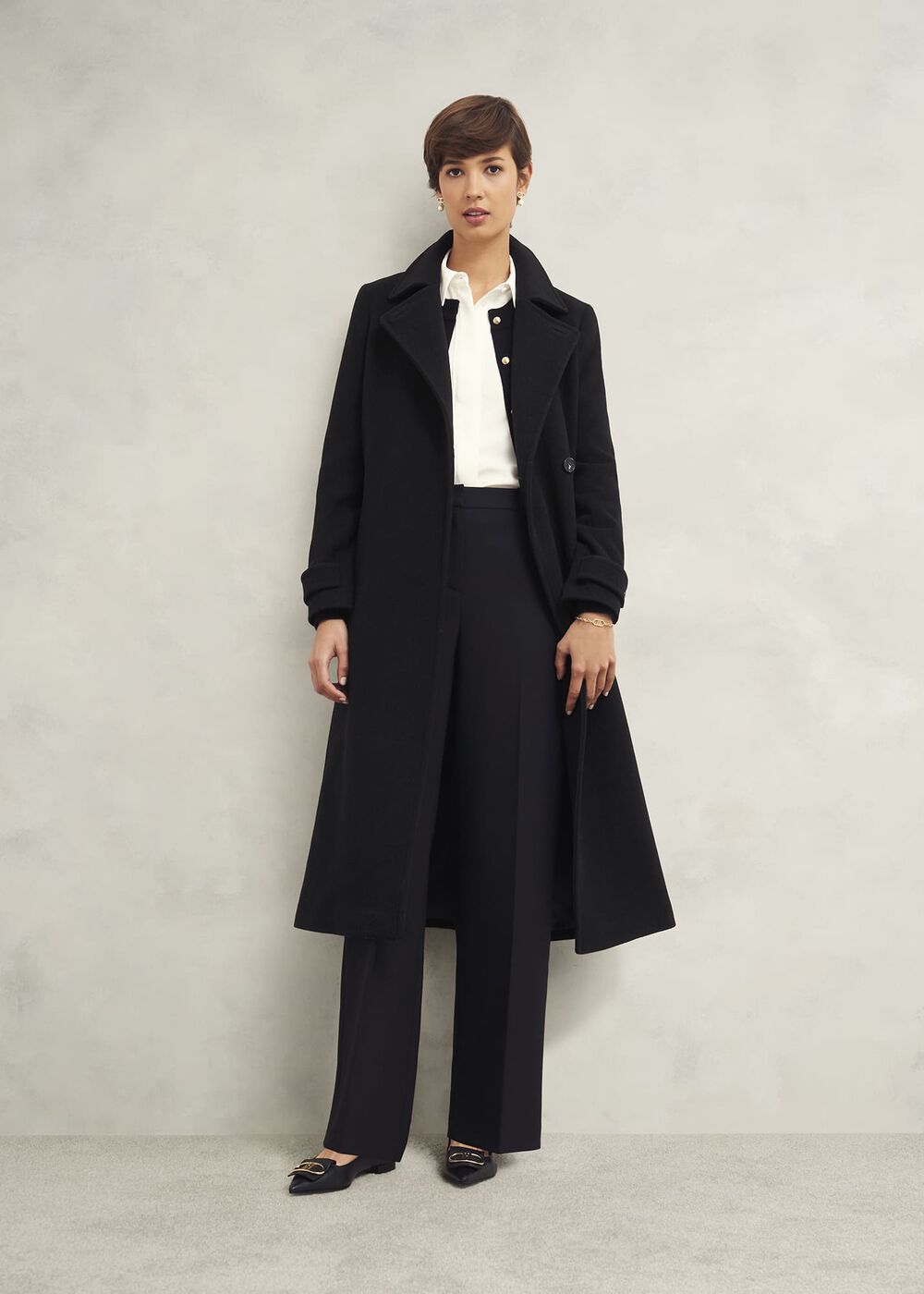 Yasmina Wool Blend Coat, Black, hi-res