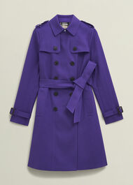 Petite Skylar Shower Resistant Trench Coat, Future Purple, hi-res