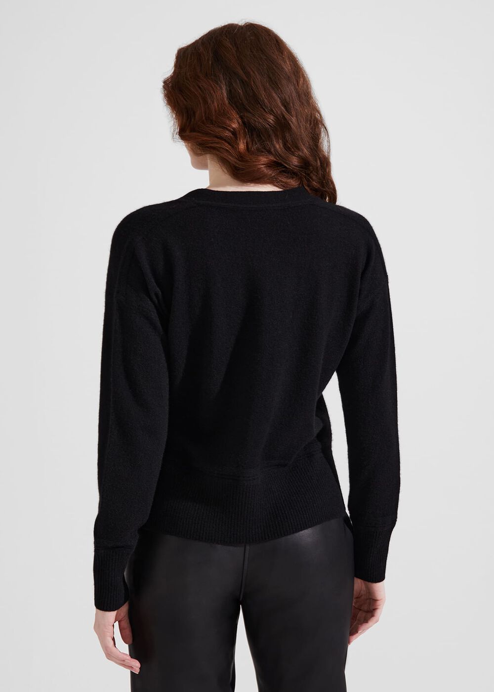 Karina Cashmere Cardigan, Black, hi-res