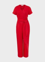 Aliya Jumpsuit, Sangria Red, hi-res