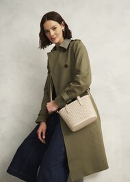 Posie Woven Leather Bag, Chalk Beige, hi-res