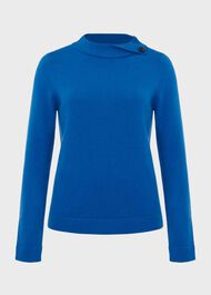 Talia Wool Cashmere Sweater, Electric Blue, hi-res