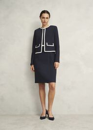 Sally Dress, Navy Ivory, hi-res