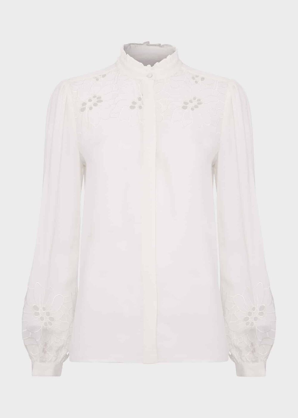Ada Embroidered Top, Ivory, hi-res