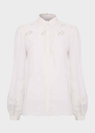 Ada Embroidered Top, Ivory, hi-res