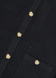 Mindy Textured Knitted Jacket, Black, hi-res