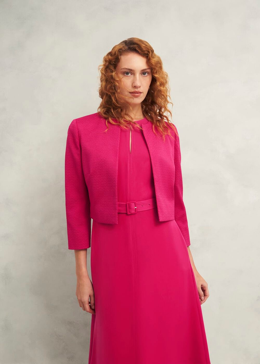 Elize Textured Jacket, Zinnia Pink, hi-res
