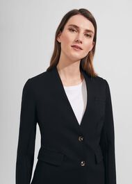 Adalee Ponte Blazer, Black, hi-res