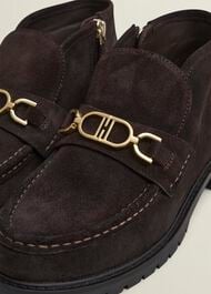 Astrid Suede Ankle Boots, Chocolate Brown, hi-res