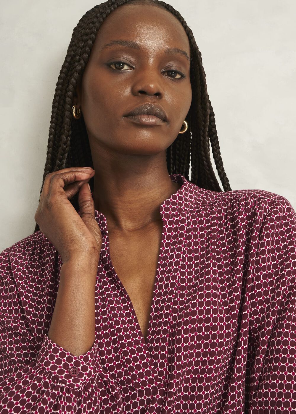 Mila Blouse, Red Multi, hi-res