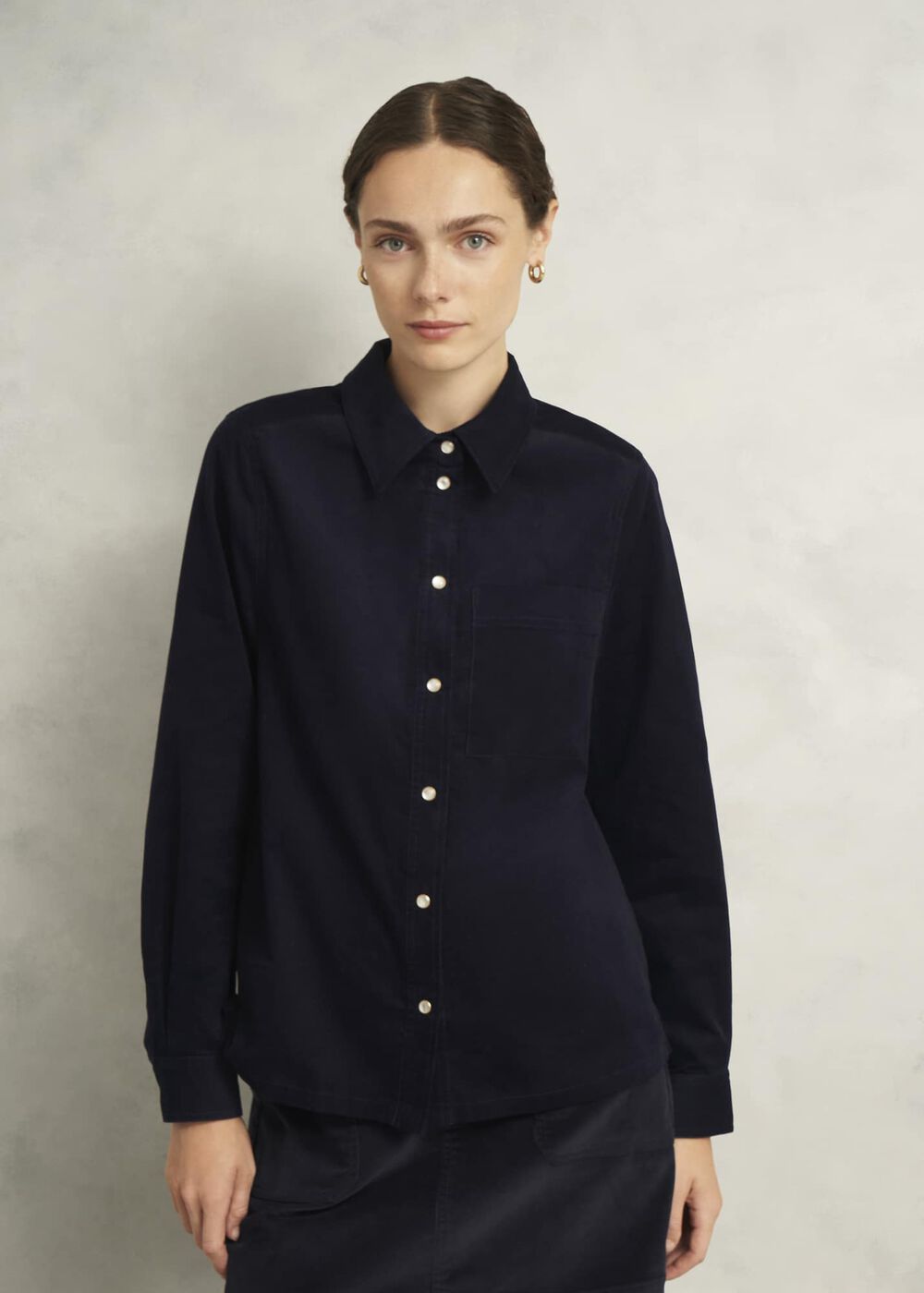 Adina Shirt, Navy, hi-res