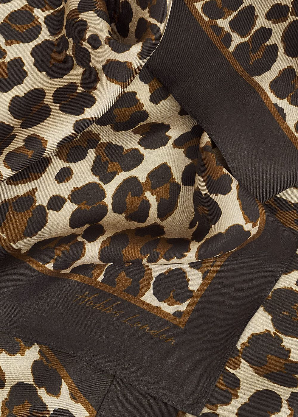 Bria Silk Leopard Scarf, Brown Multi, hi-res