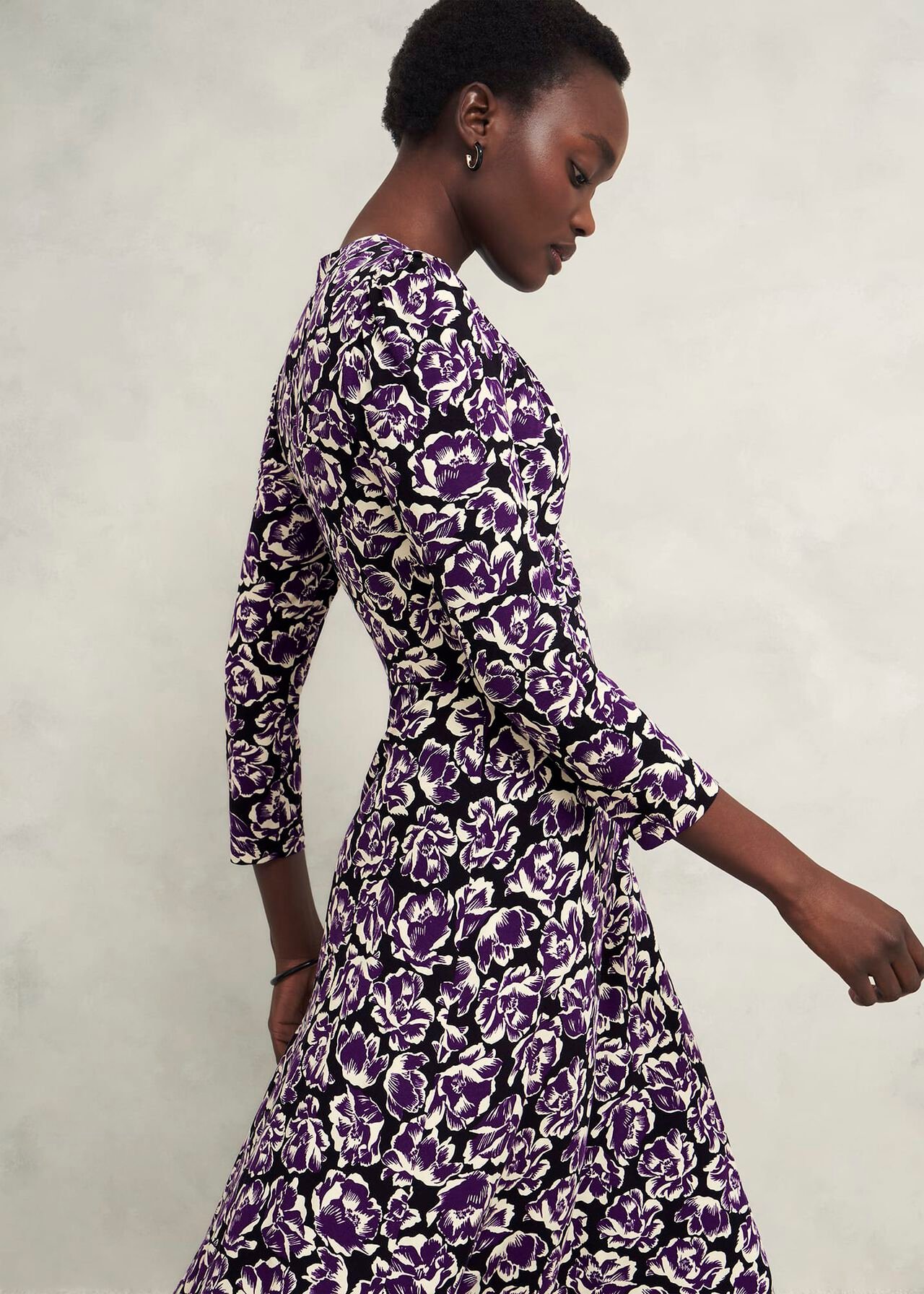 Petite Paige Jersey Dress, Purple Multi, hi-res