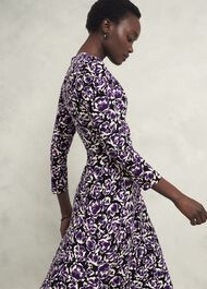 Petite Paige Jersey Dress, Purple Multi, hi-res