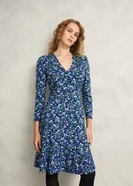 Petite Demi Jersey Dress, Green Multi, hi-res