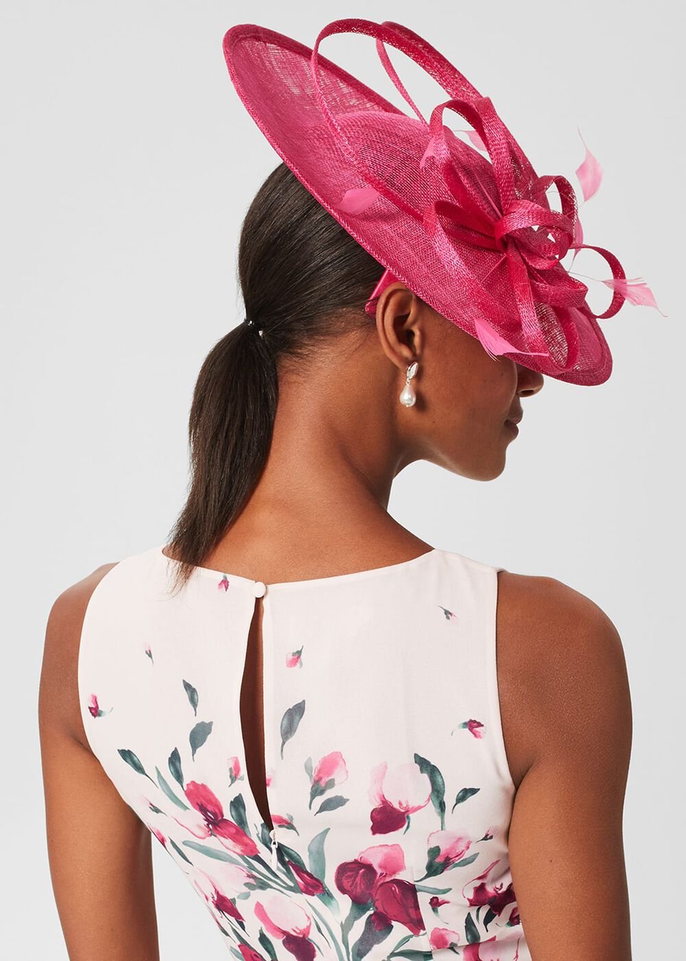 Freya Fascinator, Bright Pink, hi-res
