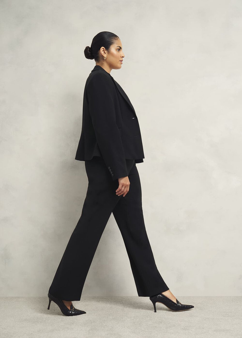 Maya Straight Trousers, Black, hi-res