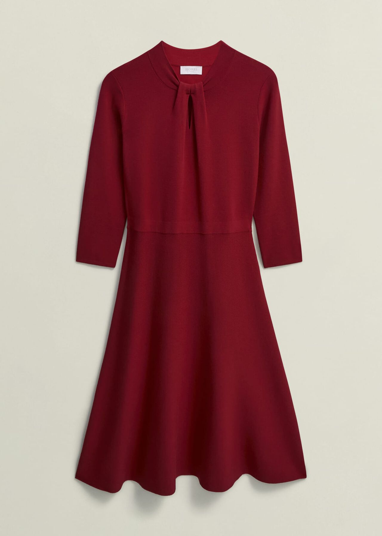 Petite Effie Knitted Dress, True Red, hi-res